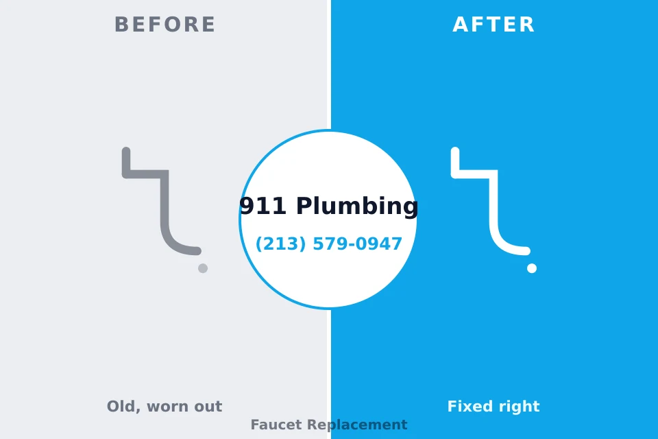 Before and after: plumbing company Somerville, TX